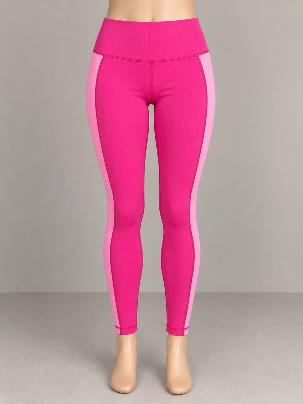 Wilo The Label Colorblock Ribbed Leggings Pink Size S